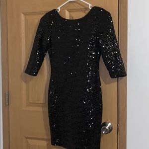 Black Sequence Formal Dress